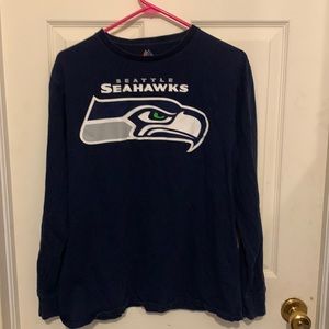 Seattle Seahawks, long sleeve T-shirt by majestic size large